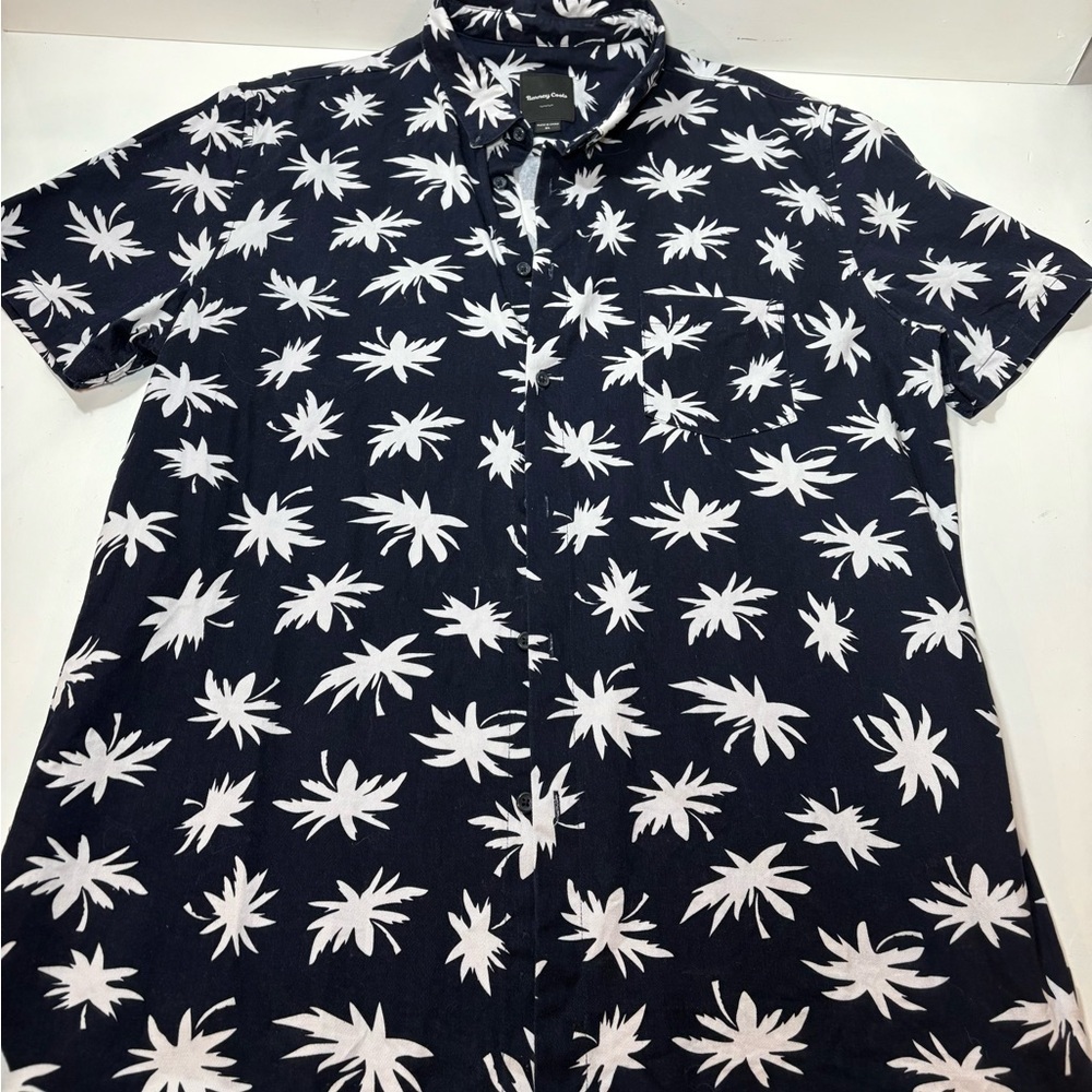 Barney Cools Navy and White Tropical Shirt